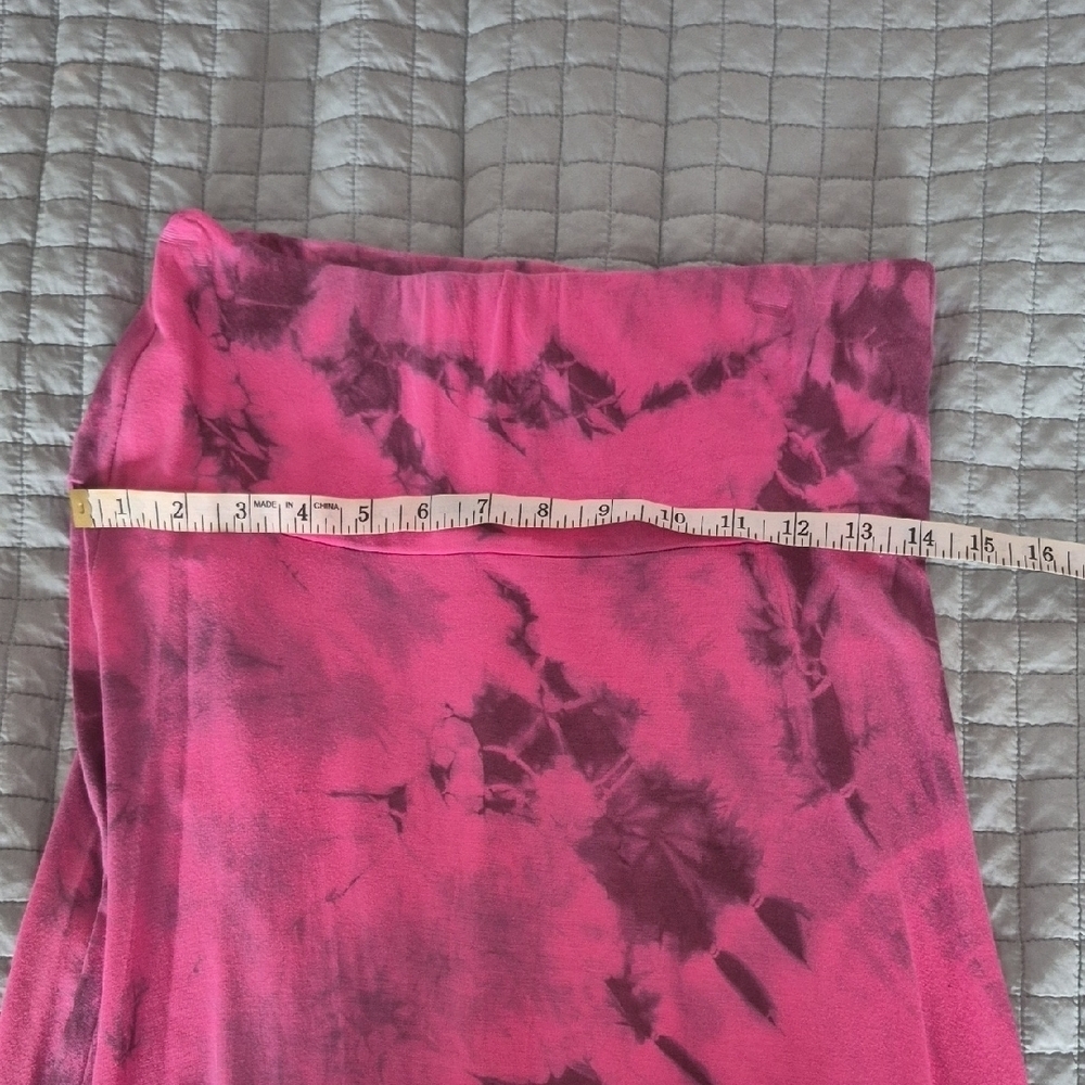 Pink Tie-Dye Skirt or Bandeau Dress In Fuchsia & Purplish Grey Tones (C53) - Picture 4 of 5